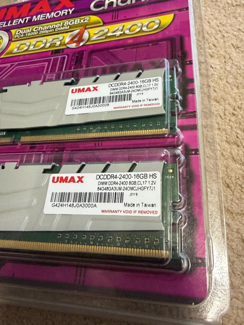 メモリー DDR4-2400 16GB UMAX