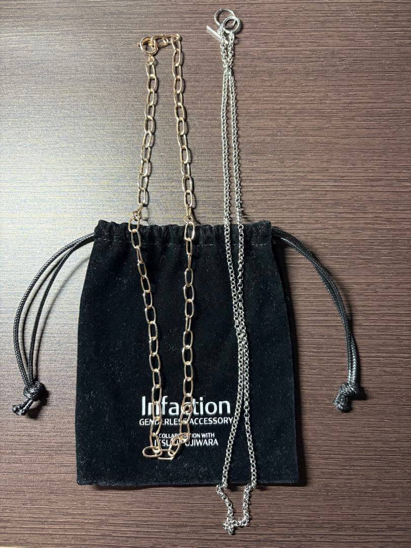 藤原樹 ネックレス infaction ピンクゴールド シルバー925