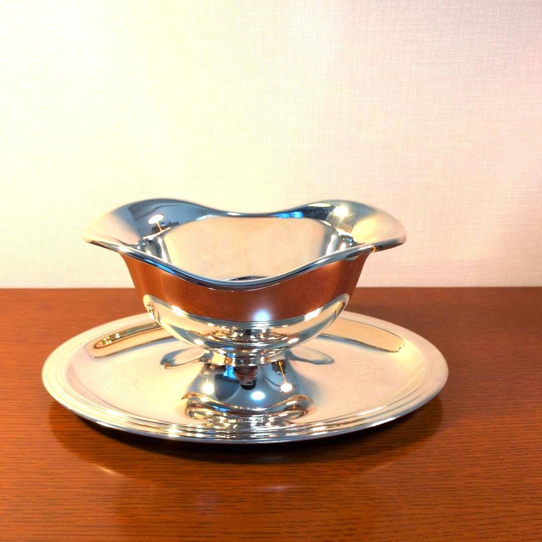 未使用　仏製　Christofle　クリストフル　シルバープレート　ソースポット