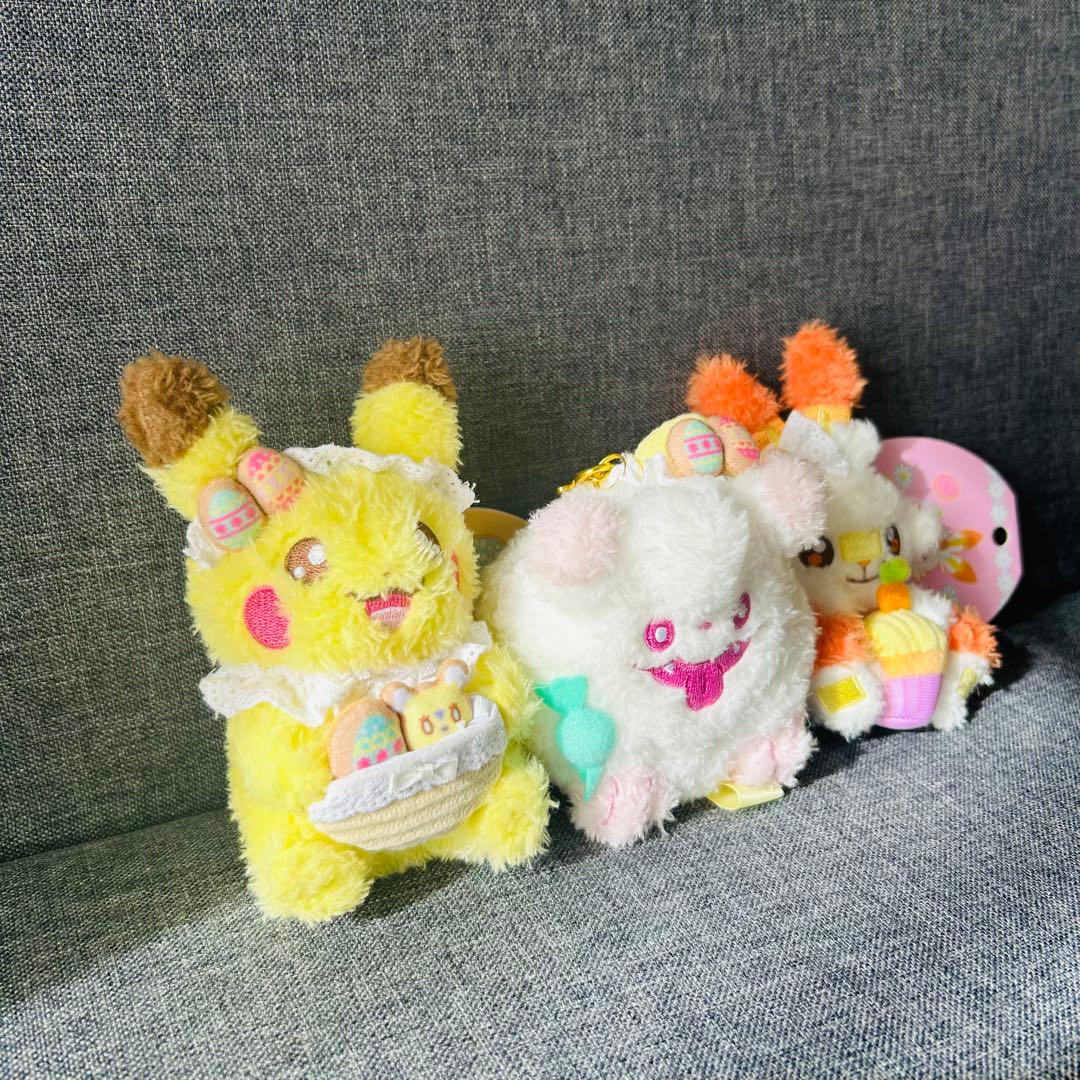 Pokemon Yum Yum Easter マスコット キーホルダー 3点