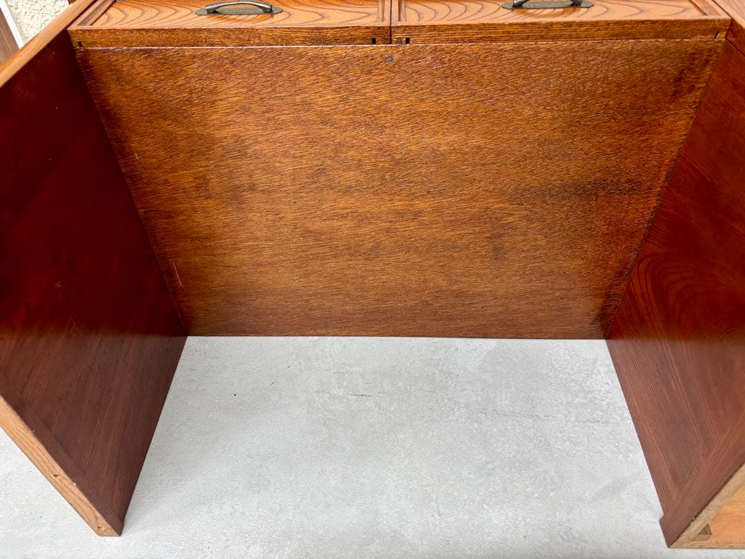 昭和レトロ 文机　ローデスク　引出し2杯　ローボードにも