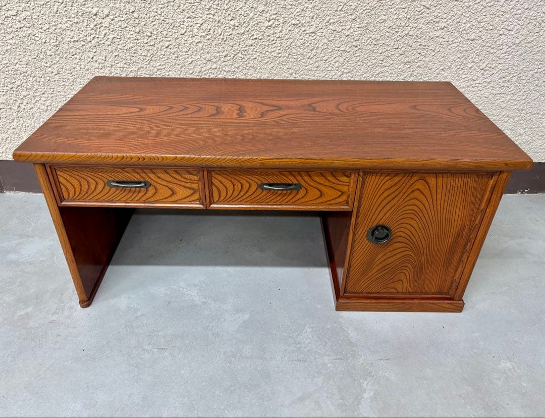 昭和レトロ 文机　ローデスク　引出し2杯　ローボードにも