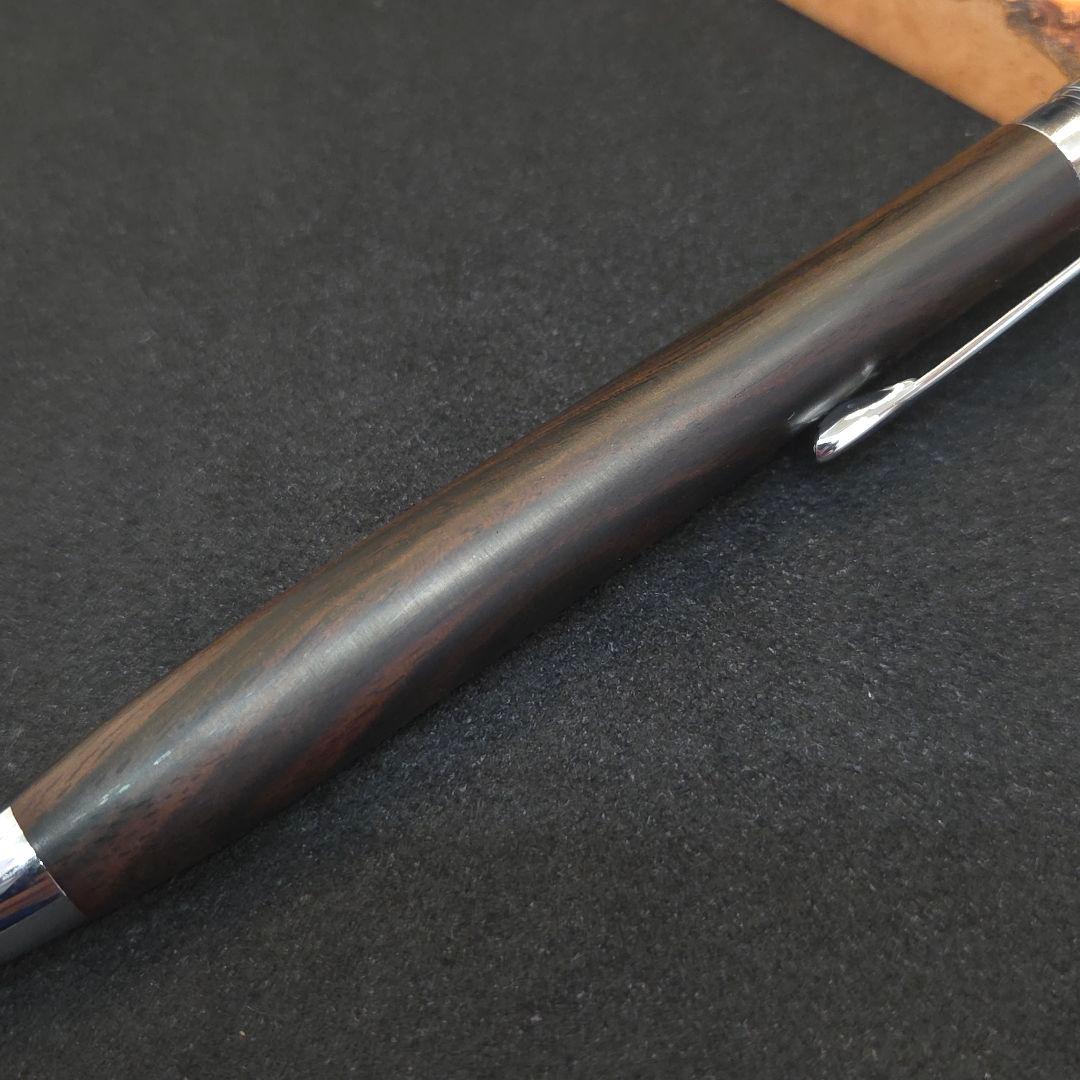 No.36ハンドメイド木軸シャーペン縞黒檀
