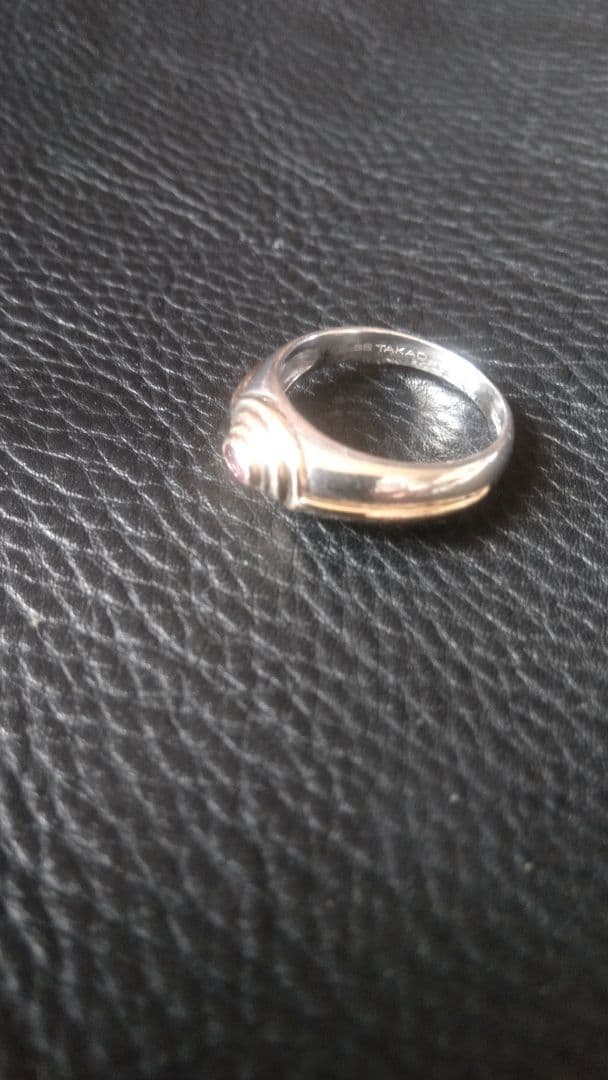 ミス タカオk9シルバーガーネットコンビリング