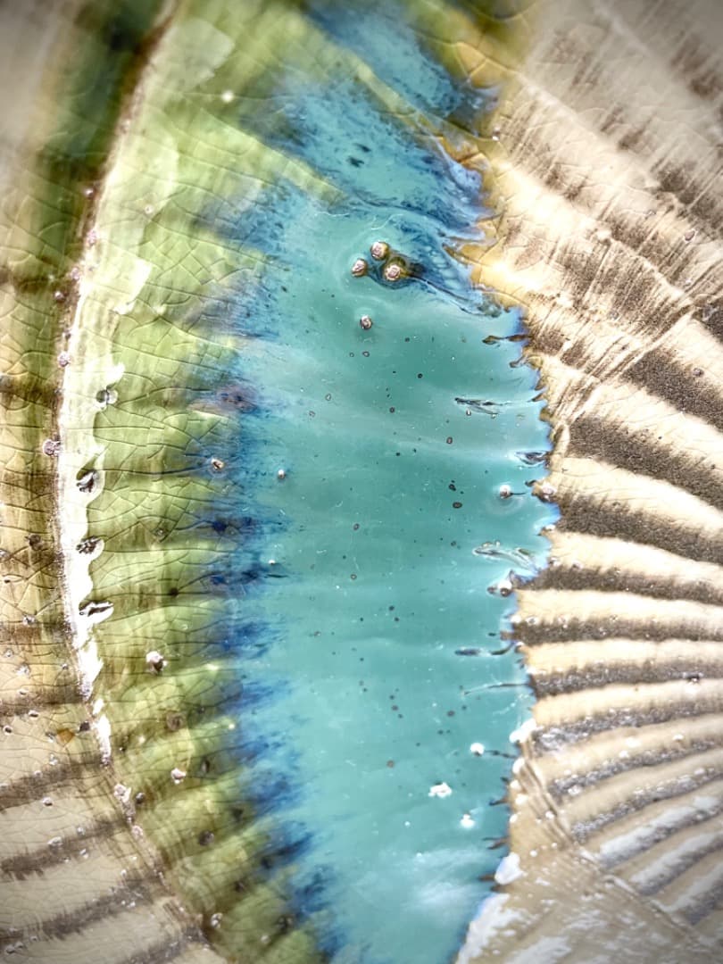 小石原焼 大皿 直径40cm 高5.5cm 皿立て付き