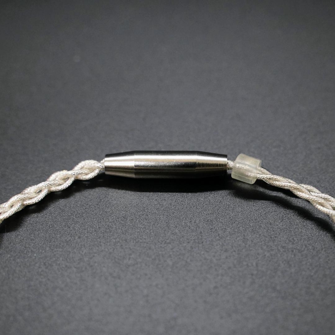 【1点のみ】7N粒子単結晶銅銀メッキ リッツ構造ケーブルMMCX3.5mm L字