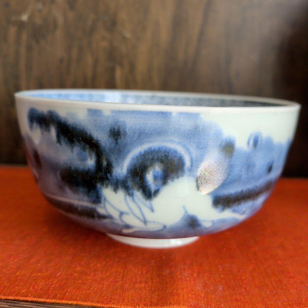 伊萬里　兎紋蓋付碗