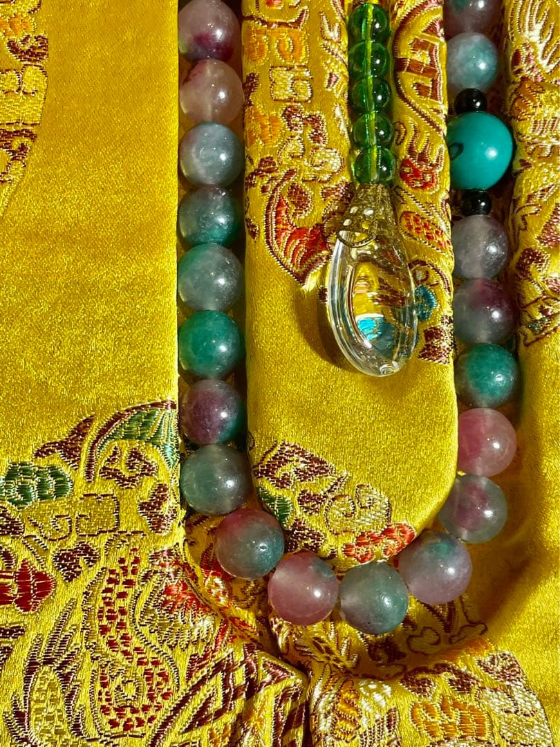 中国古美術·大清宮廷珍品旧蔵・翡翠朝珠108粒皇室専用装身具・珍品・古賞物骨董品