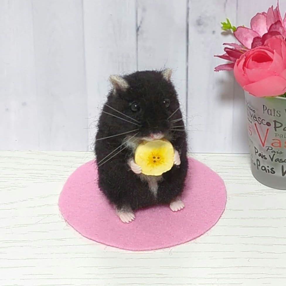 専用 362 ジャンガリアン ブラック◇羊毛フェルト