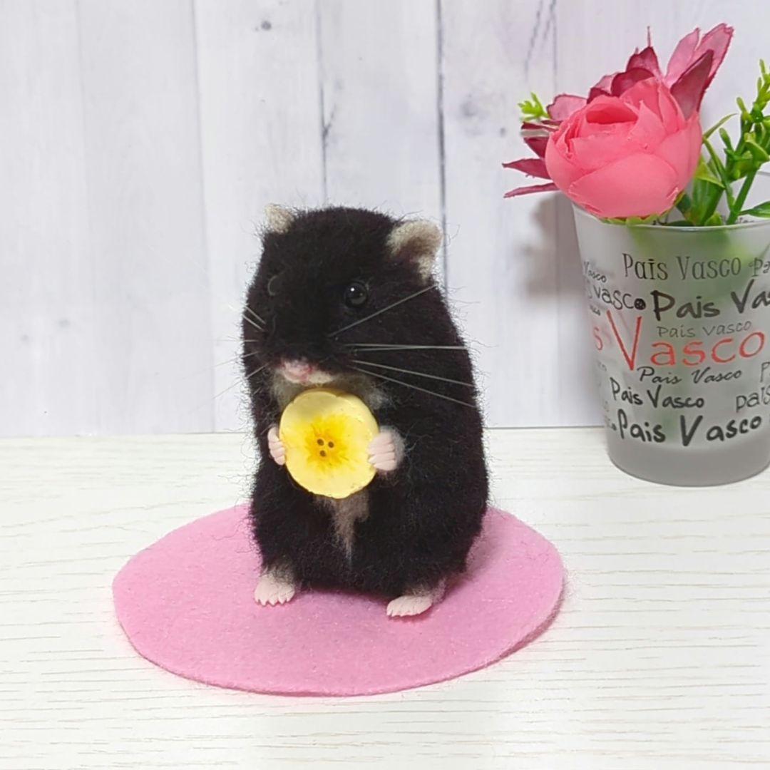 専用 362 ジャンガリアン ブラック◇羊毛フェルト