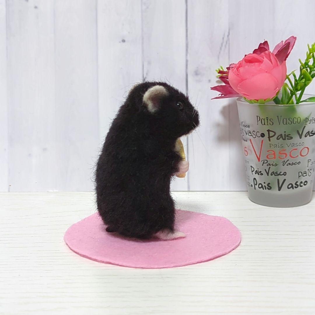 専用 362 ジャンガリアン ブラック◇羊毛フェルト