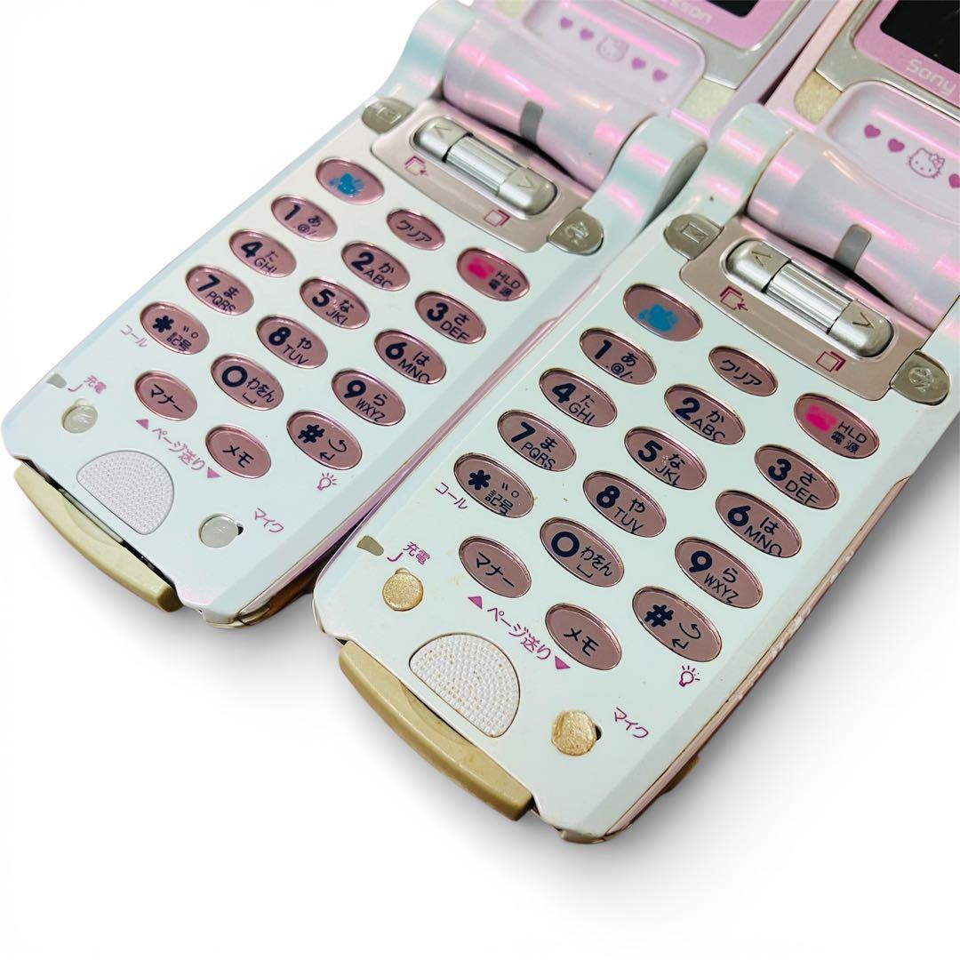 【激レア・起動OK】au A3014S ハローキティ 2台セット 平成レトロ