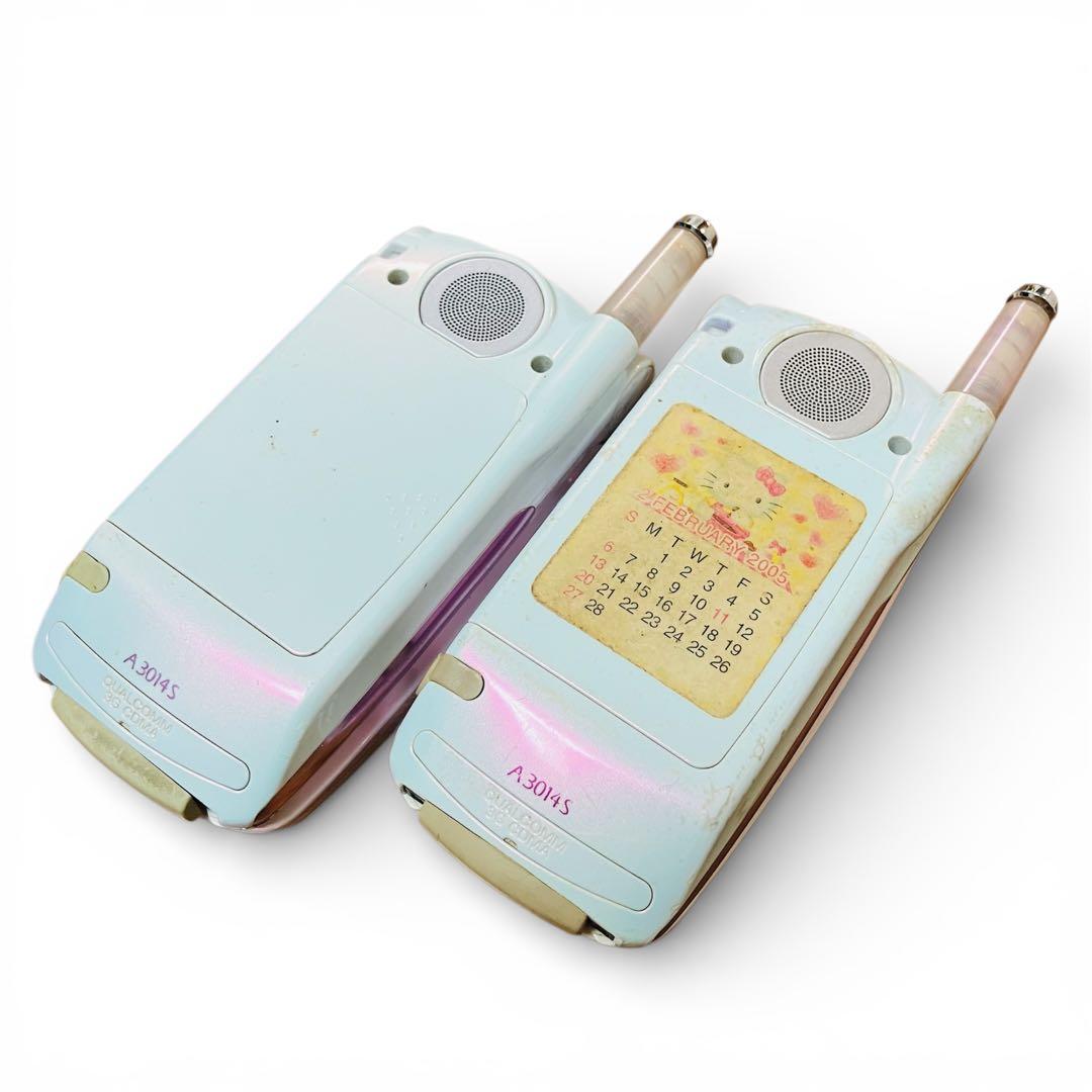 【激レア・起動OK】au A3014S ハローキティ 2台セット 平成レトロ