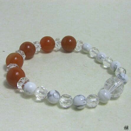 ◆天然石ブレス◆橙砂金水晶思夢(オレンジアベンチュリンシム)