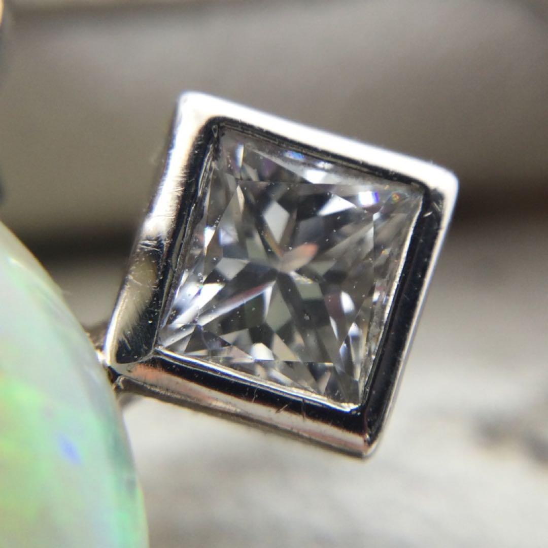 天然オパール　PT900 ダイヤモンド　ペンダントトップ