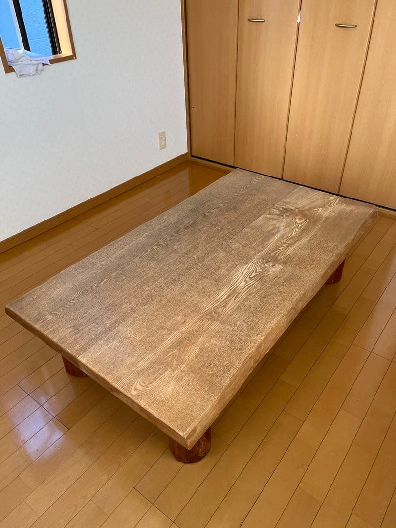 座卓　木製長方形テーブル 自然な木目