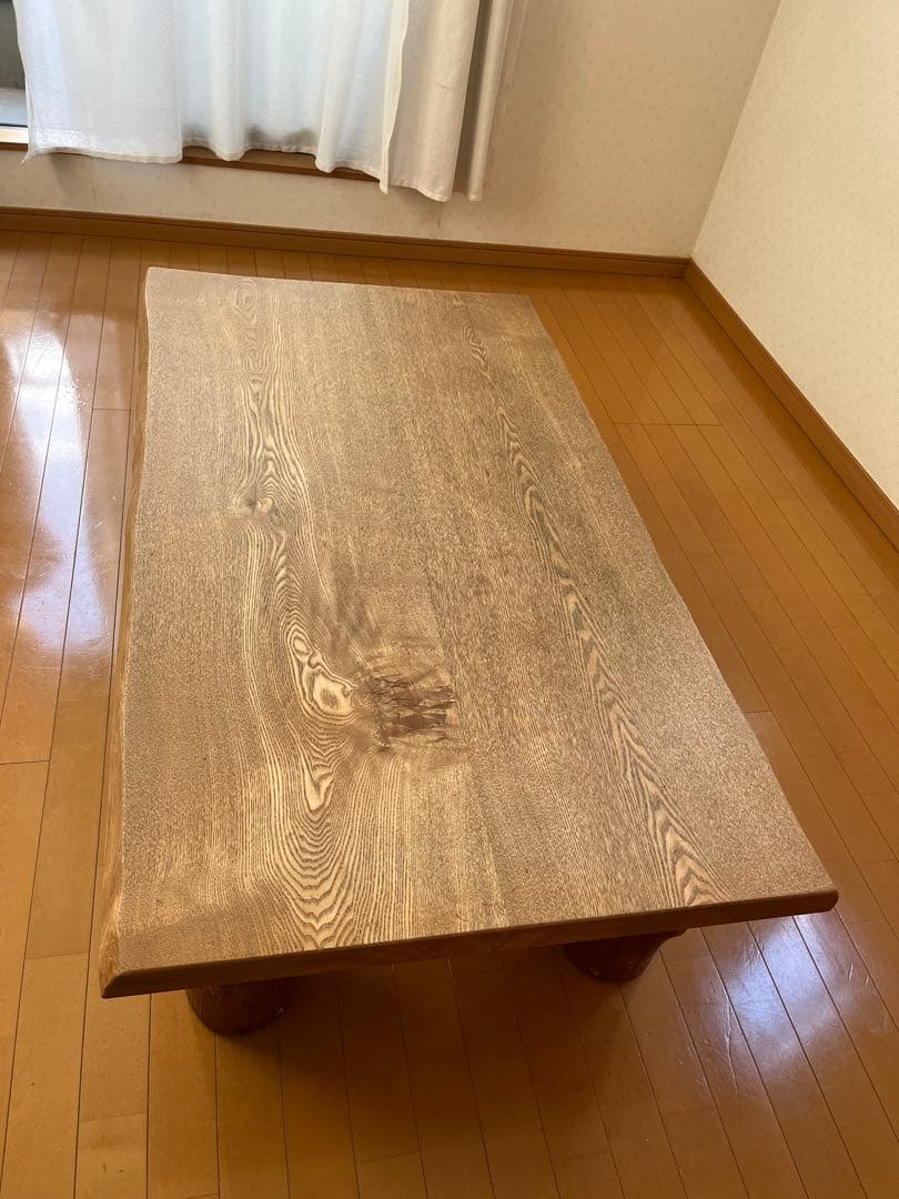 座卓　木製長方形テーブル 自然な木目