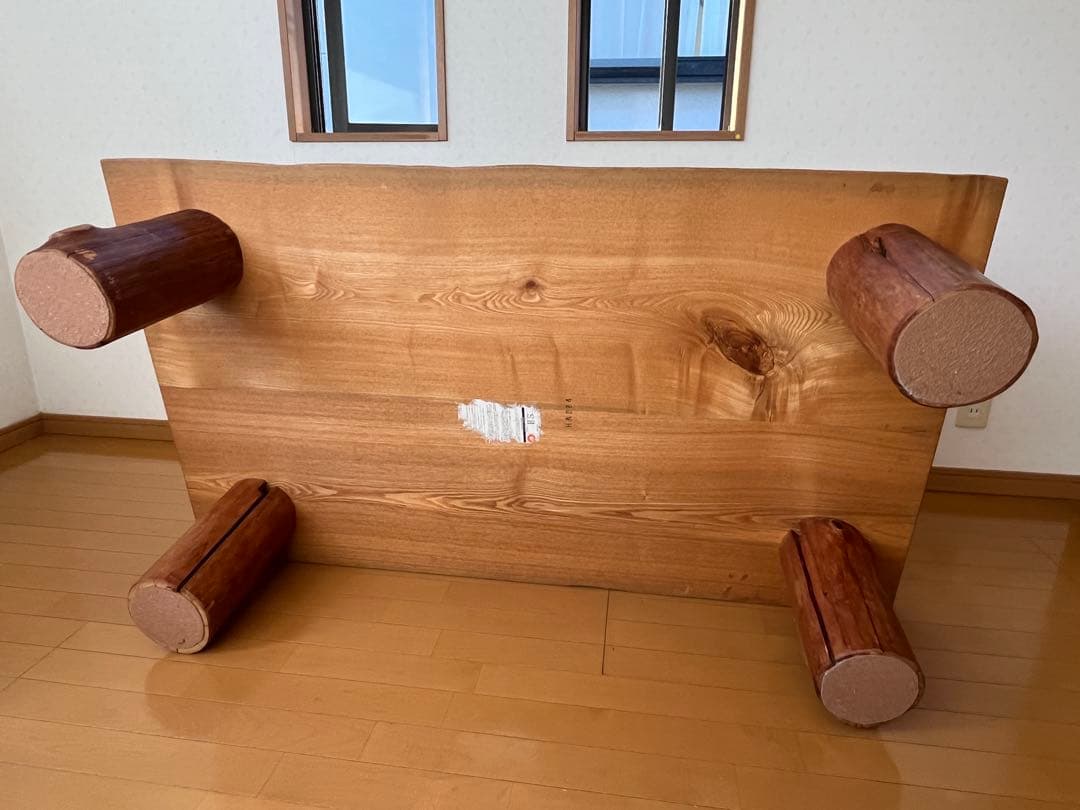 座卓　木製長方形テーブル 自然な木目