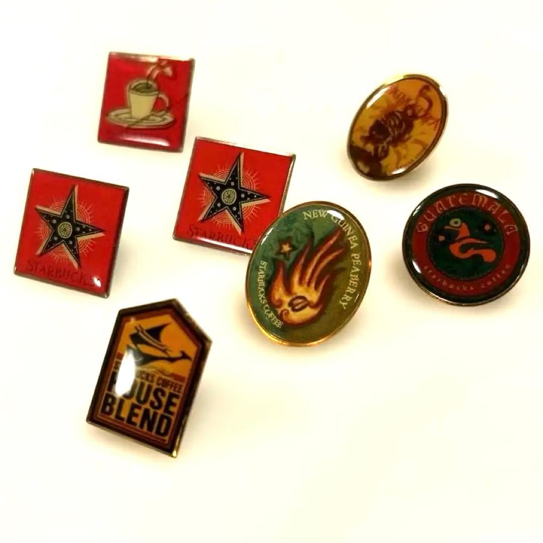 【レア新品】スターバックス コーヒー限定 ピンバッジ 7点セット