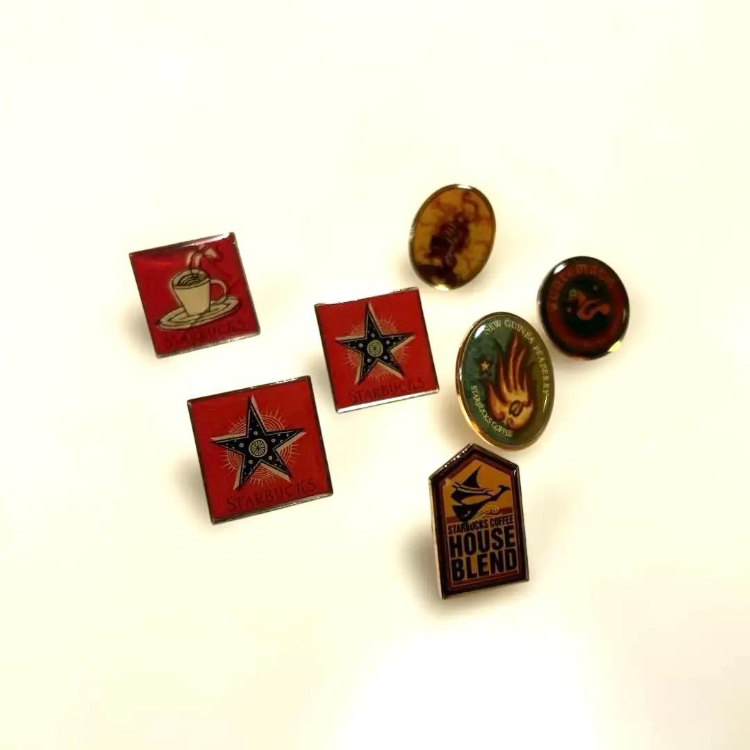 【レア新品】スターバックス コーヒー限定 ピンバッジ 7点セット