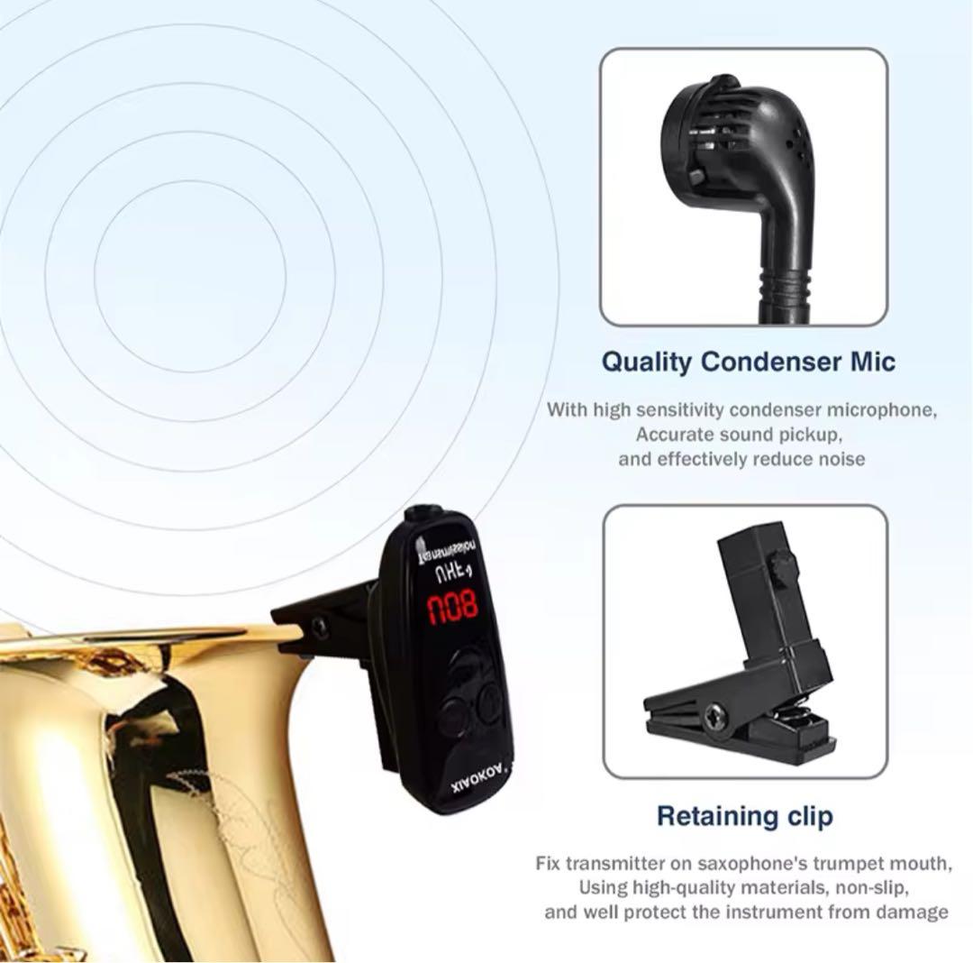 楽器用マイク サックスマイク ラリネット トランペット 金管楽器用 コンパクト