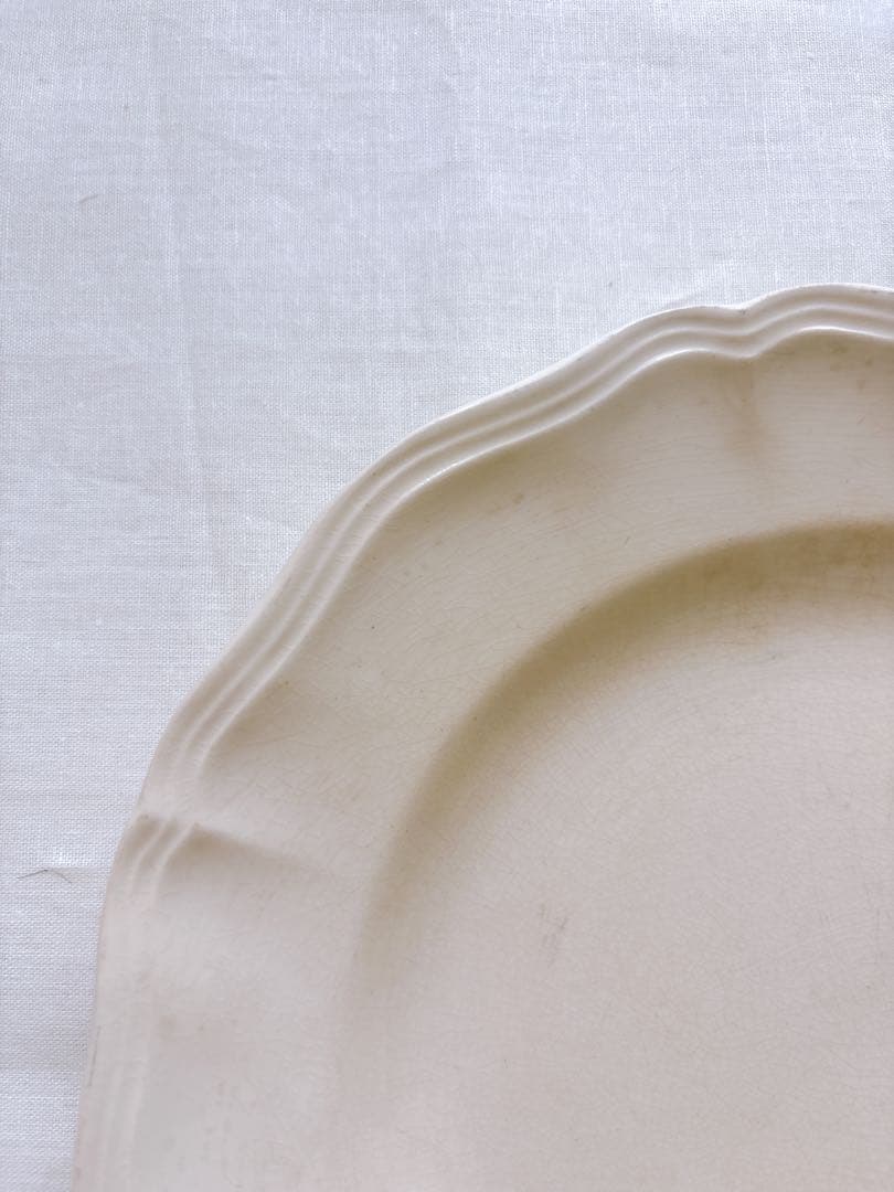 フランスアンティーク　Sarreguemines 花リム　ディナープレート⑥