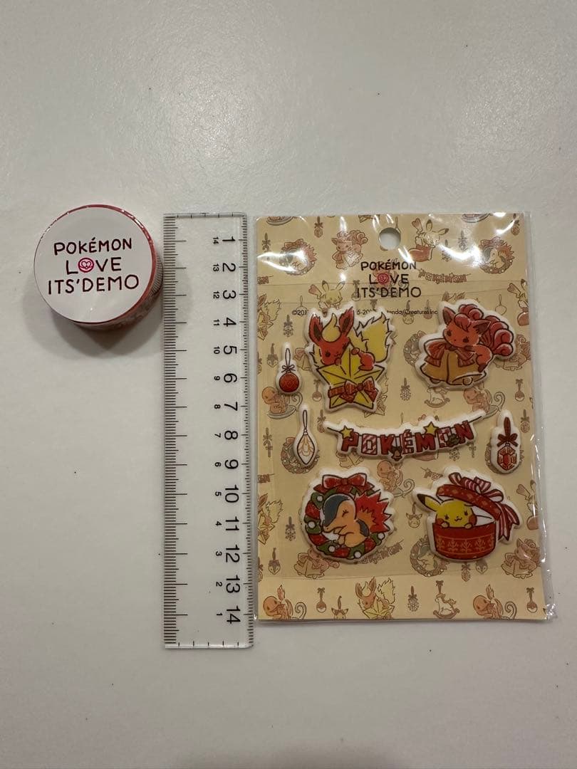 イッツデモ　ポケモン　ほのおポケモンぷっくりシール　マステ　2点セット