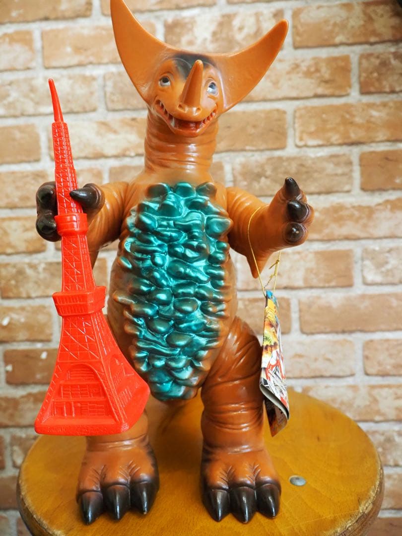 レアブルマァクジャイアントゴモラ復刻東京タワー付検）当時物　ソフビ　ビンテージ