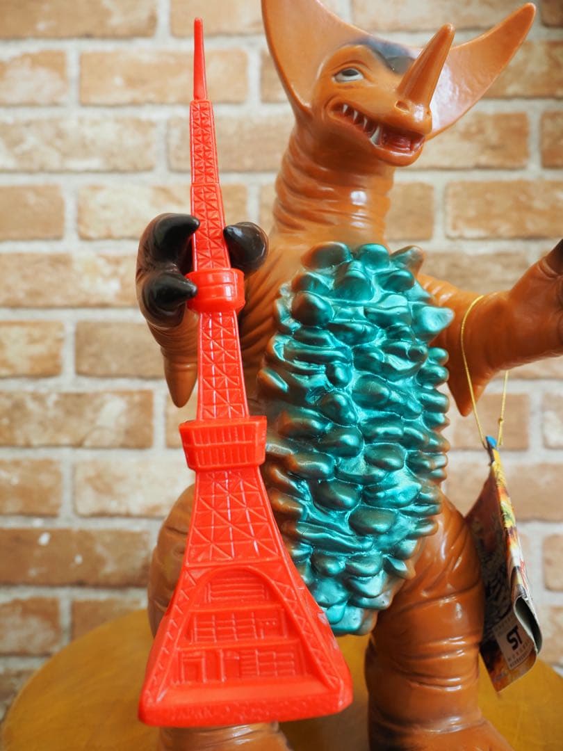 レアブルマァクジャイアントゴモラ復刻東京タワー付検）当時物　ソフビ　ビンテージ