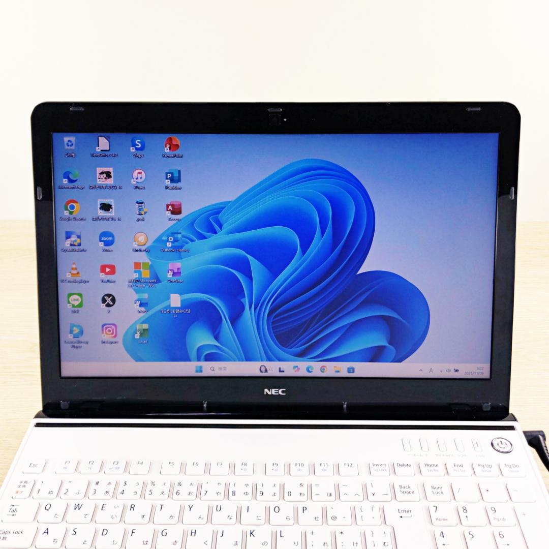 Corei7☆Win11☆快適SSD ブルーレイ NECノートパソコン カメラ付