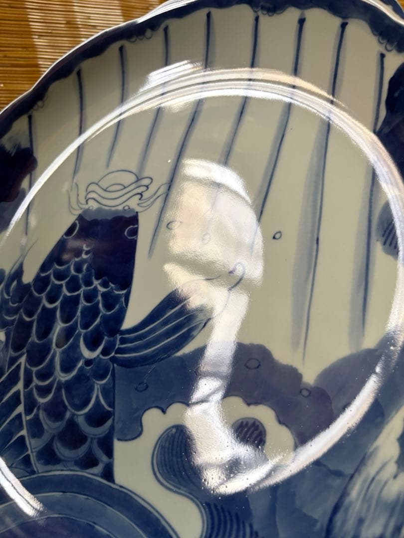 鯉の滝登り　大皿　飾り皿