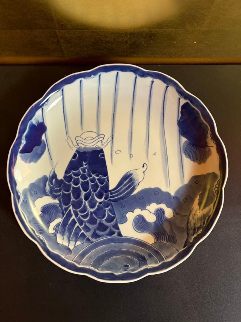 鯉の滝登り　大皿　飾り皿