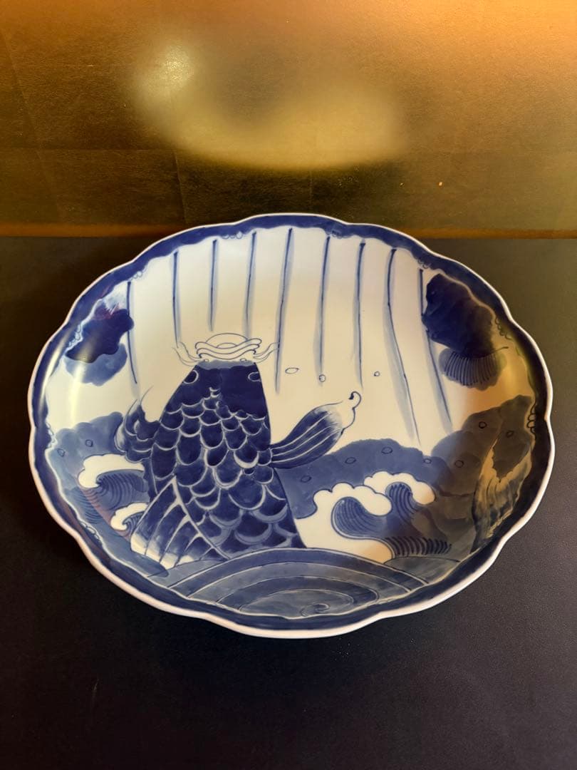鯉の滝登り　大皿　飾り皿
