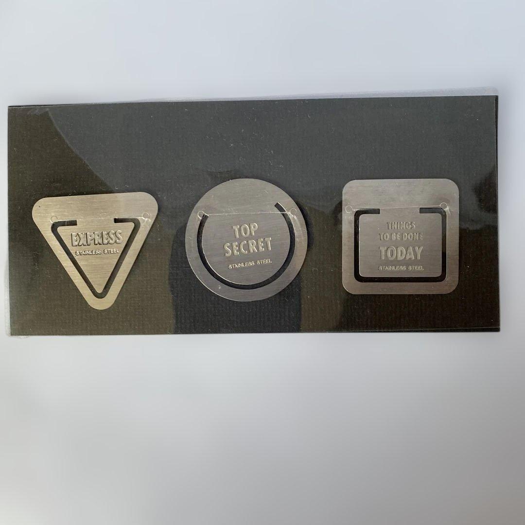 矢沢永吉　 メタリッククリップ横顔シルエット定番ロゴ３種