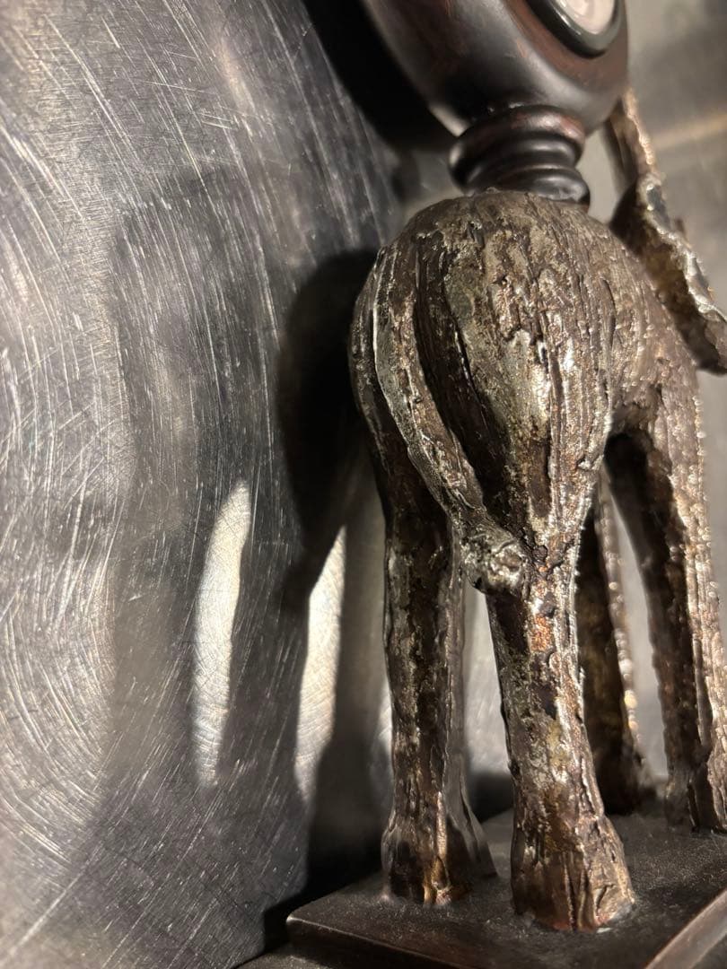 【高級家具店購入】アンティーク調 象の置時計｜アメリカンヴィンテージ　オブジェ