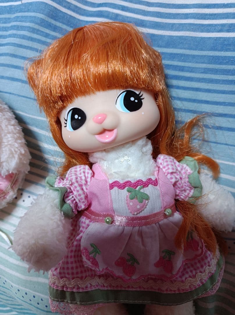 レア廃盤昭和レトロ人形ヒツジラムレム ぬいぐるみ ひつじ ピンク 赤ちゃん人形