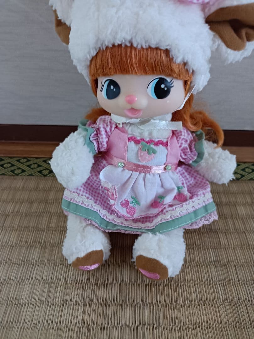 レア廃盤昭和レトロ人形ヒツジラムレム ぬいぐるみ ひつじ ピンク 赤ちゃん人形
