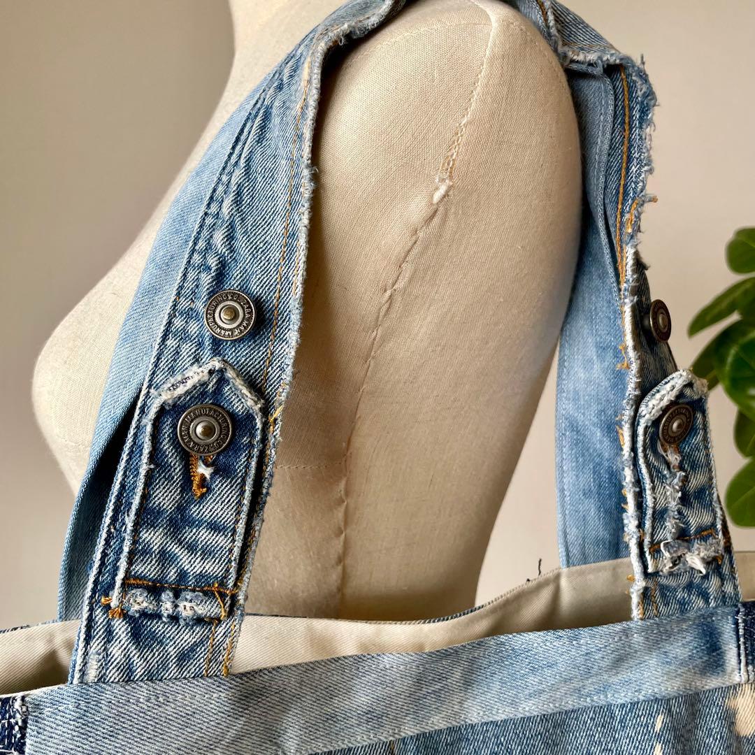 【専用】 春バッグ ブリーチとダメージ デニム トート リメイク