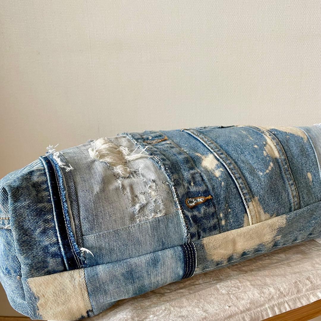 【専用】 春バッグ ブリーチとダメージ デニム トート リメイク
