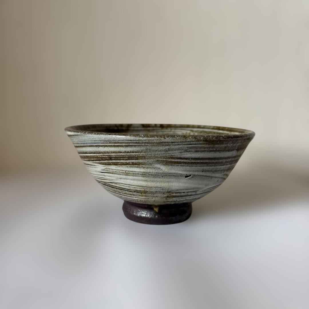 作家お茶碗　刷毛目　奥田康博