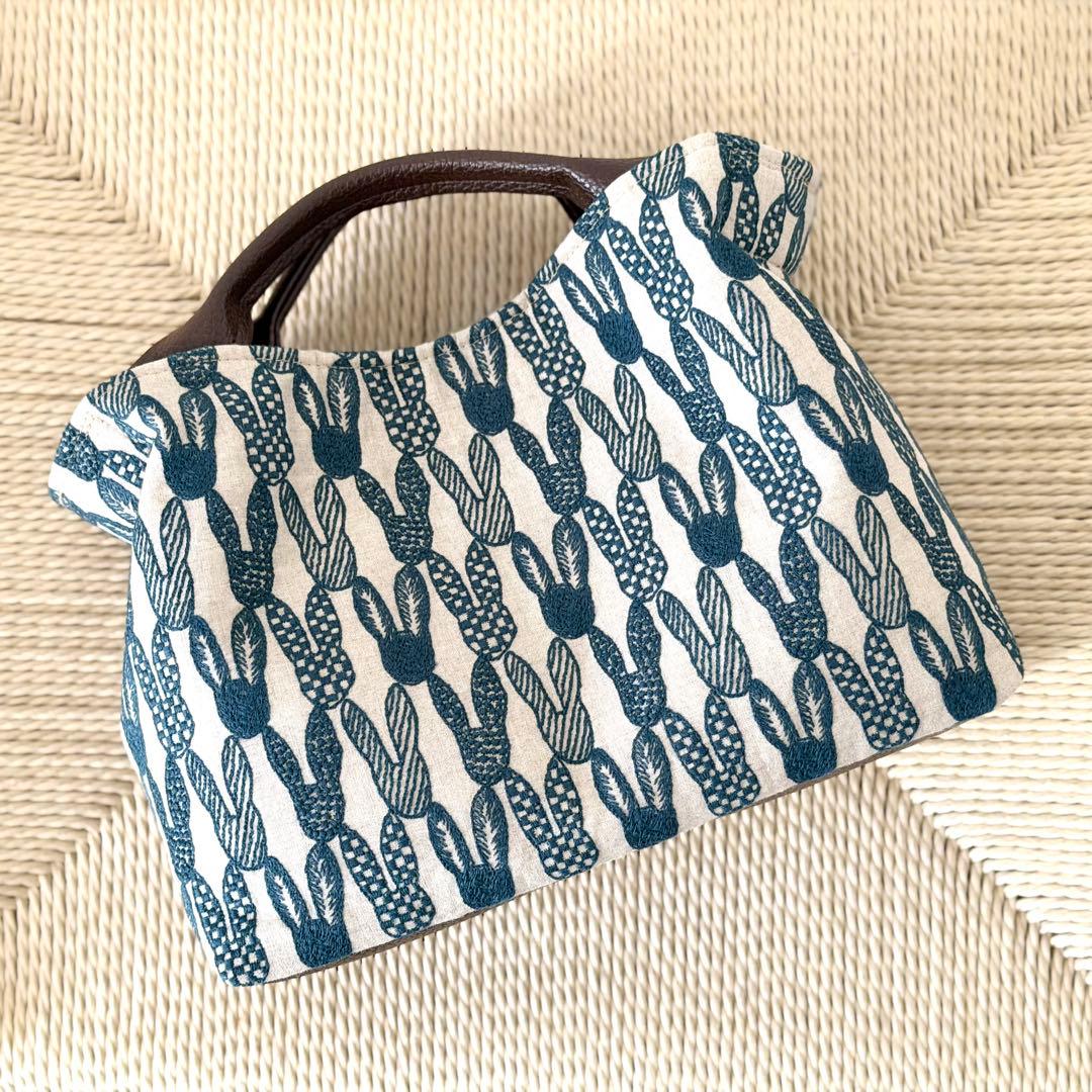 ⚮̈ミナペルホネン　pomppia beige × 合皮　ヌッピバッグ