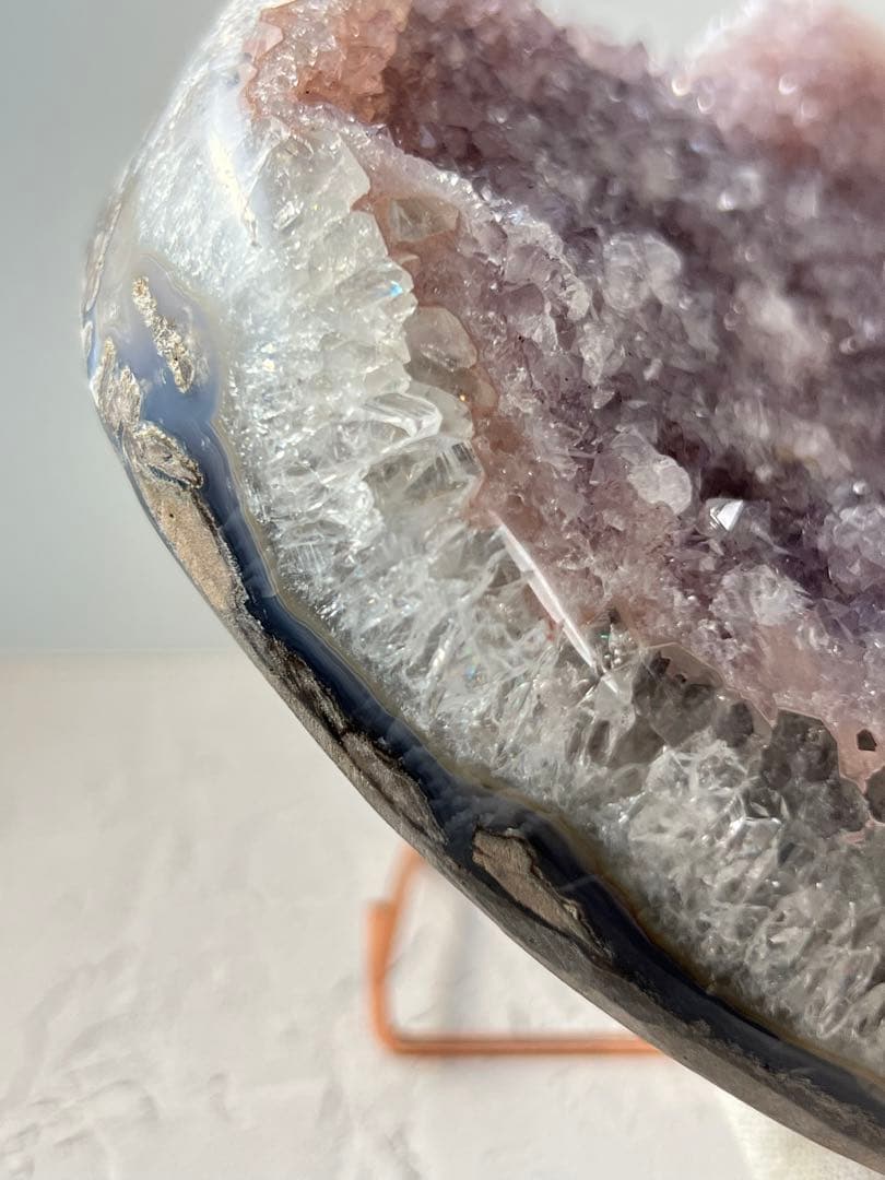 天然石 秘蔵品 美品 レア ピンクアメジストビッグハート