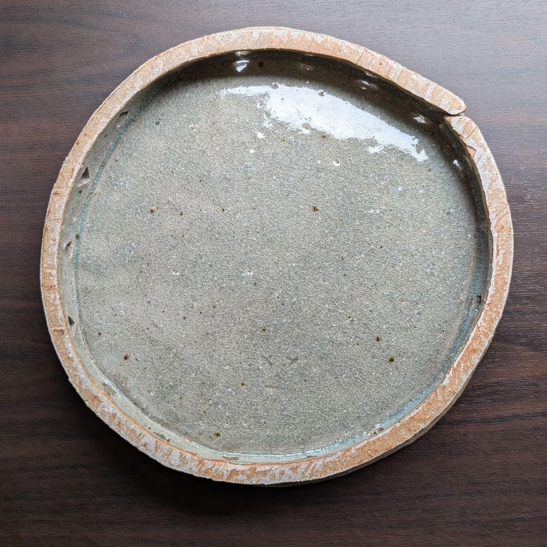 芝真路 作　大皿　平皿　高台・透かし彫り　径28cm　現代工芸　美品