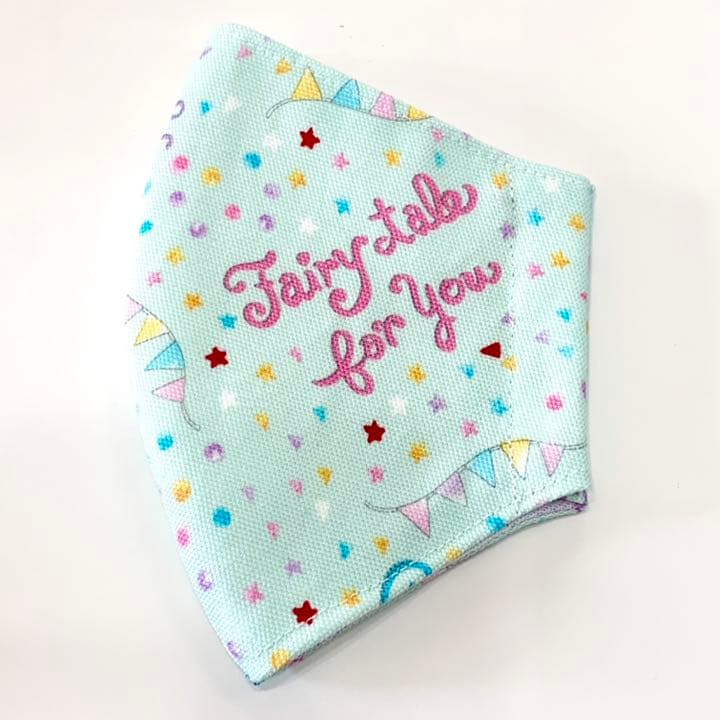 No.145オーダーマスク　ペナント　ミント　英字　ハンドメイド　おまとめ割