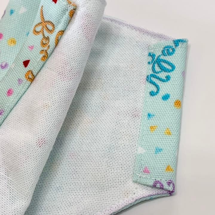 No.145オーダーマスク　ペナント　ミント　英字　ハンドメイド　おまとめ割