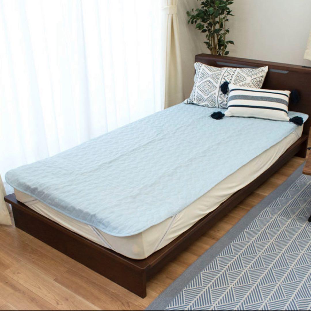 ネコ3枚セット 新品 ◇西川『PCM麻敷きパッド 』 (麻100%) S