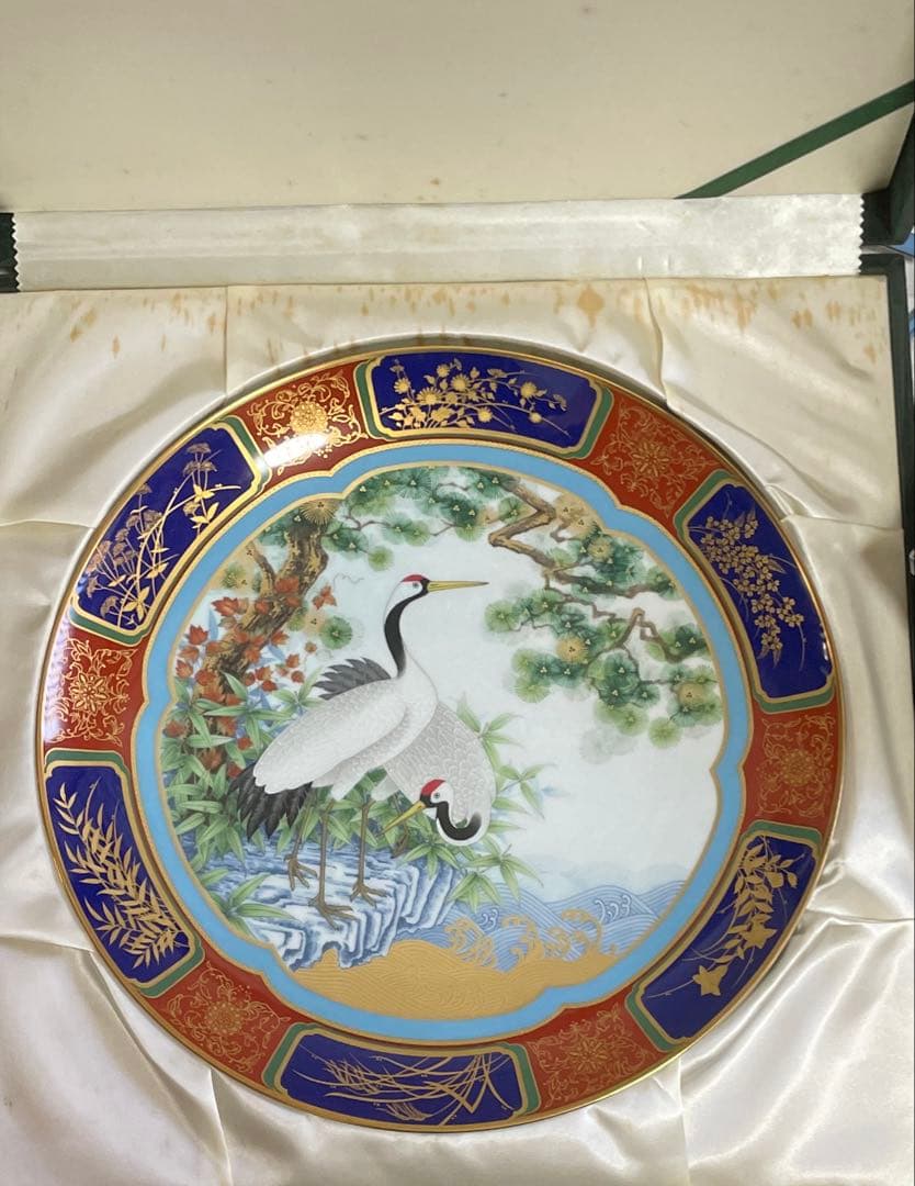 ノリタケ　1979年　紀年額皿　金彩　鶴　3000枚限定品