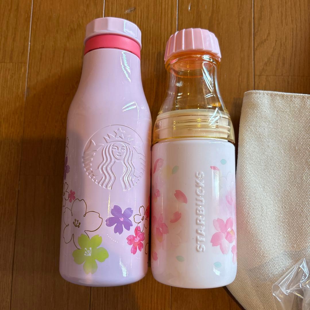 スターバックス 水筒、ショルダーバッグ5点セットです。