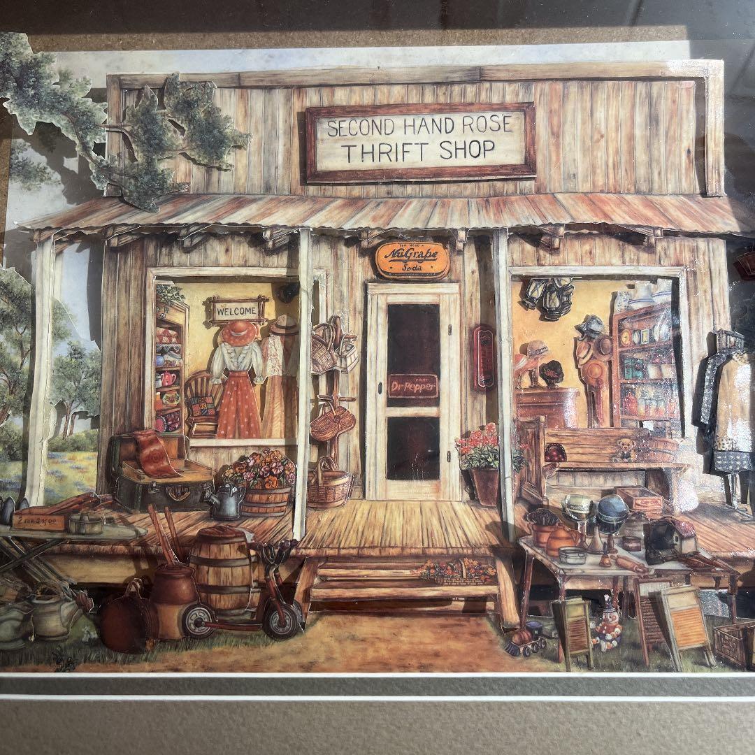 ヴィンテージ シャドウボックス オーク材額縁 新品