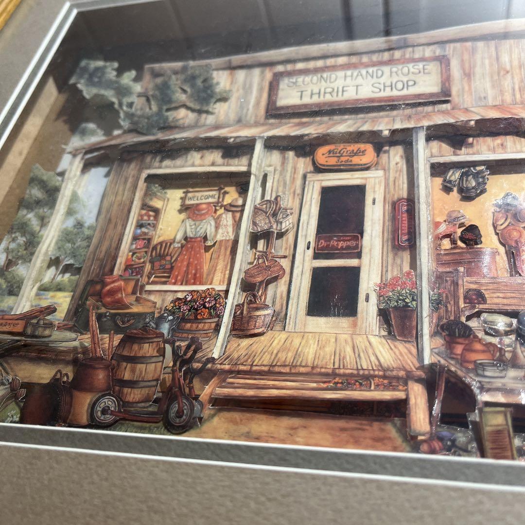 ヴィンテージ シャドウボックス オーク材額縁 新品